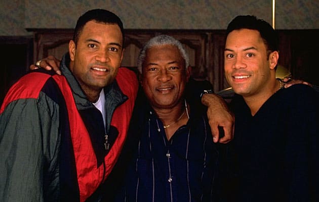 Sandy Alomar Jr., Sandy Alomar Sr. and Roberto Alomar